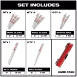 Milwaukee SAWZALL Bi-Metal Reciprocating Saw Blade Set, 26-Piece thumbnail 3