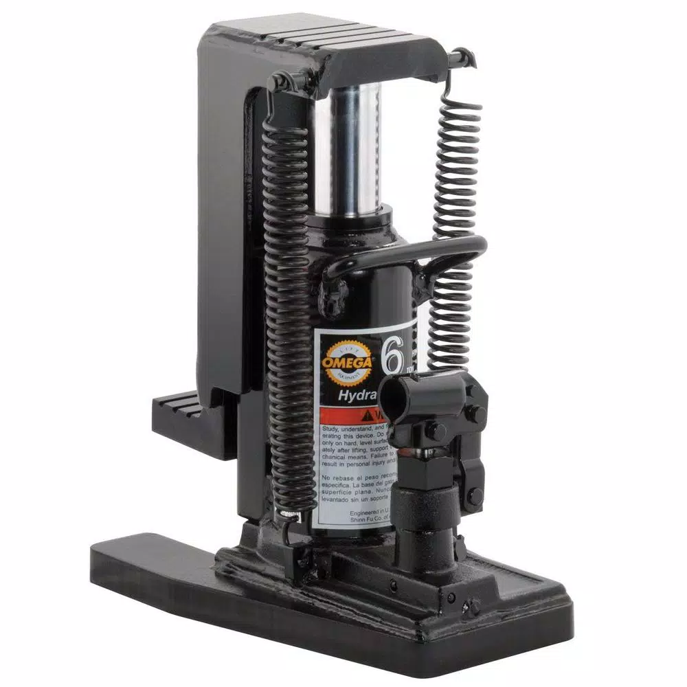 Omega Lift 6-Ton Heavy-Duty Dual Position Hydraulic Toe Jack with Bypass Mechanism