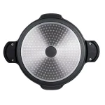 MasterPan 5 Qt. Cast Aluminum Non-Stick Stock and Pasta Pot with Glass Lid and Easy Pour Spout, Black thumbnail 5