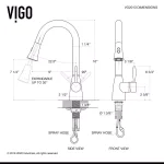 VIGO Aylesbury Single-Handle Pull-Down Kitchen Faucet with Soap Dispenser, Stainless Steel thumbnail 9