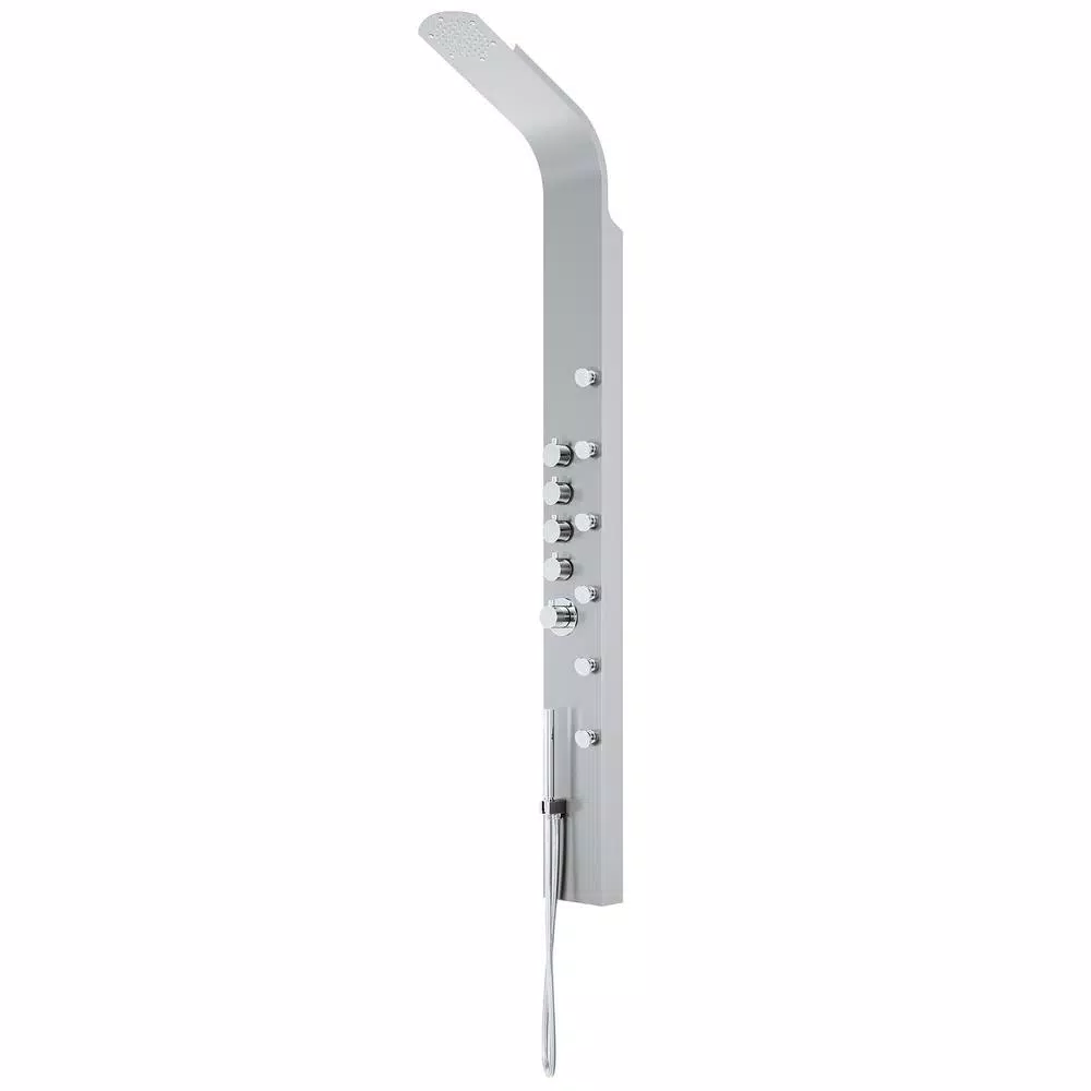 VIGO Brielle 70.5 in. Stainless Steel 6-Jet High Pressure Shower Panel System with Rainhead and Handheld