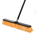 Alpine Industries 24 in. Yellow Indoor Outdoor Push Broom, Heavy Duty Multi-Surface (3-Pack) thumbnail 1