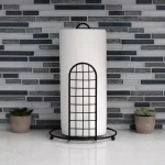 Unbranded Grid Collection Black Steel Free Standing Paper Towel Holder thumbnail 5