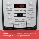 BLACK+DECKER 11-in-1 6 Qt. Stainless Steel Electric Pressure Cooker with Non-Stick Insert thumbnail 3