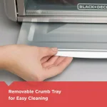 BLACK+DECKER 1500W 6-Slice Stainless Steel Toaster Oven with Convection and Broiler thumbnail 5