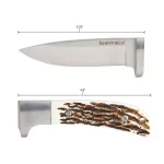 Sheffield 12188 Stag Series Haggard 5.5 in. Drop Point Fixed Blade Hunting Knife thumbnail 4