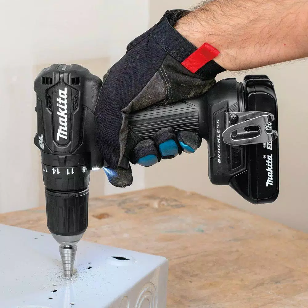 Makita 18V LXT Sub-Compact Brushless 1/2 in. Hammer Driver-Drill Kit with 2x 2.0Ah Batteries and Charger