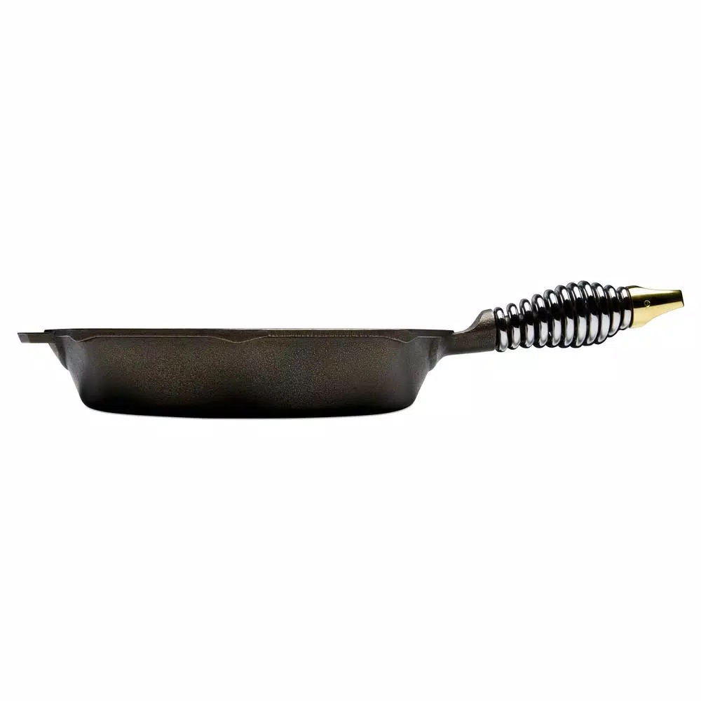 FINEX 10 in. Cast Iron Skillet, Handmade American Cast Iron Cookware with Speed Cool Handle