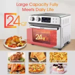 Boyel Living GeekChef 24 Qt. Silver Stainless Steel Digital Convection Air Fryer Toaster Oven with 10-in-1 Functions thumbnail 8