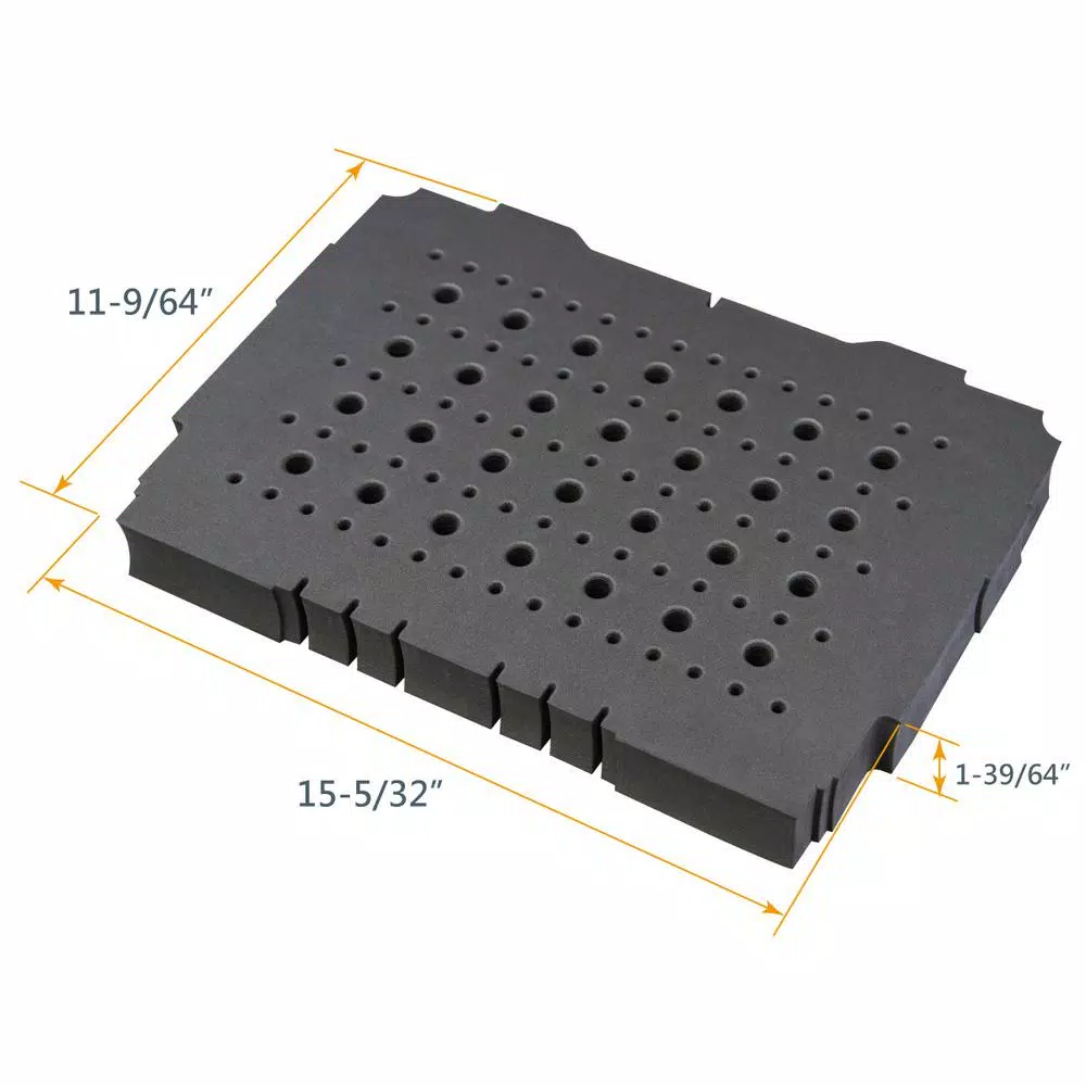 POWERTEC Router Bit Storage Tray for Festool Systainer SYS 1, High Density Foam