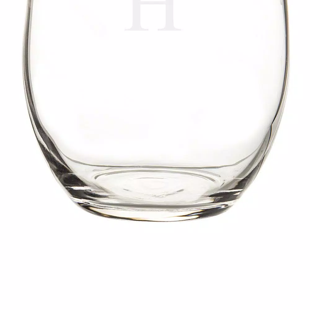 Cathy's Concepts Skull & Crossbones 21 oz. Stemless Wine Glasses, Set of 4, Clear Glass