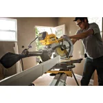DEWALT 12 in. FLEXVOLT Brushless Sliding Compound Miter Saw Kit with Stand, 2 6.0 Ah Batteries & AC Adapter thumbnail 12