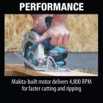 Makita 36V (18V x2) 7-1/4 in. Cordless Circular Saw Kit with 2 5.0 Ah Batteries and Charger thumbnail 11