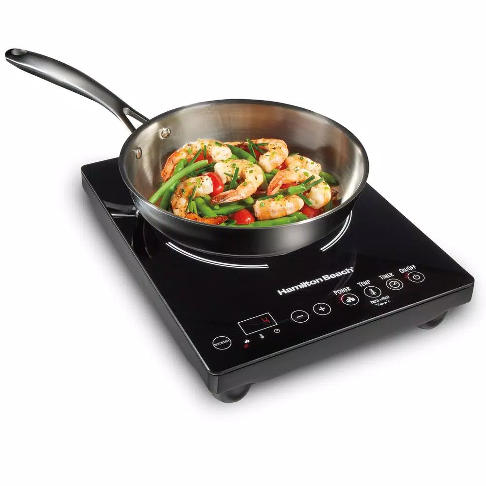Hamilton Beach 10 in. Single Burner Black Induction Cooktop