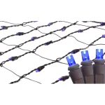 Northlight Blue LED Net Style Christmas Tree Trunk Wrap Lights, 2 ft. x 8 ft., Brown Wire thumbnail 1