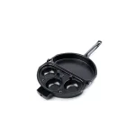 Fox Run Non-Stick Carbon Steel Omelette Pan and Egg Poacher Set, 3-Cup Insert thumbnail 1