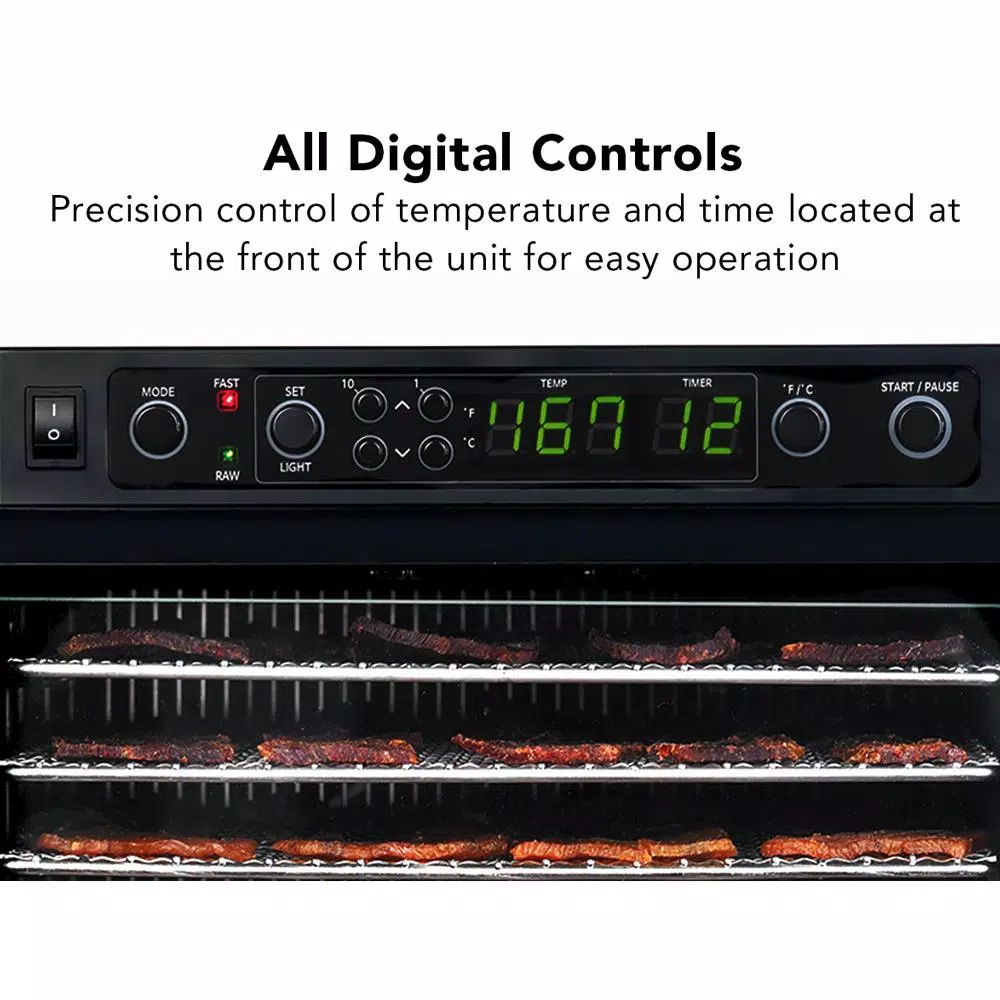 Tribest Sedona Express 11-Tray Black Stainless Steel Food Dehydrator with TST Technology