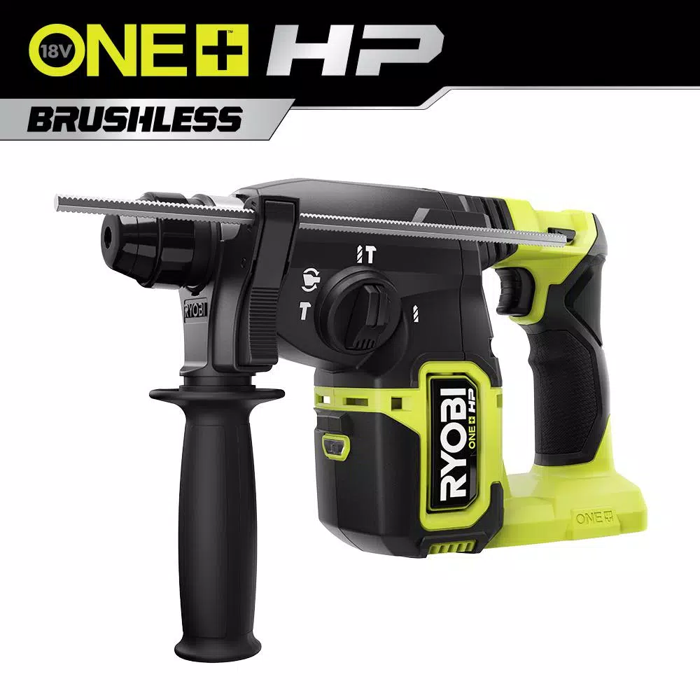 RYOBI 18V ONE+ HP Brushless 1 in. SDS-Plus Cordless Rotary Hammer Drill (Tool Only)