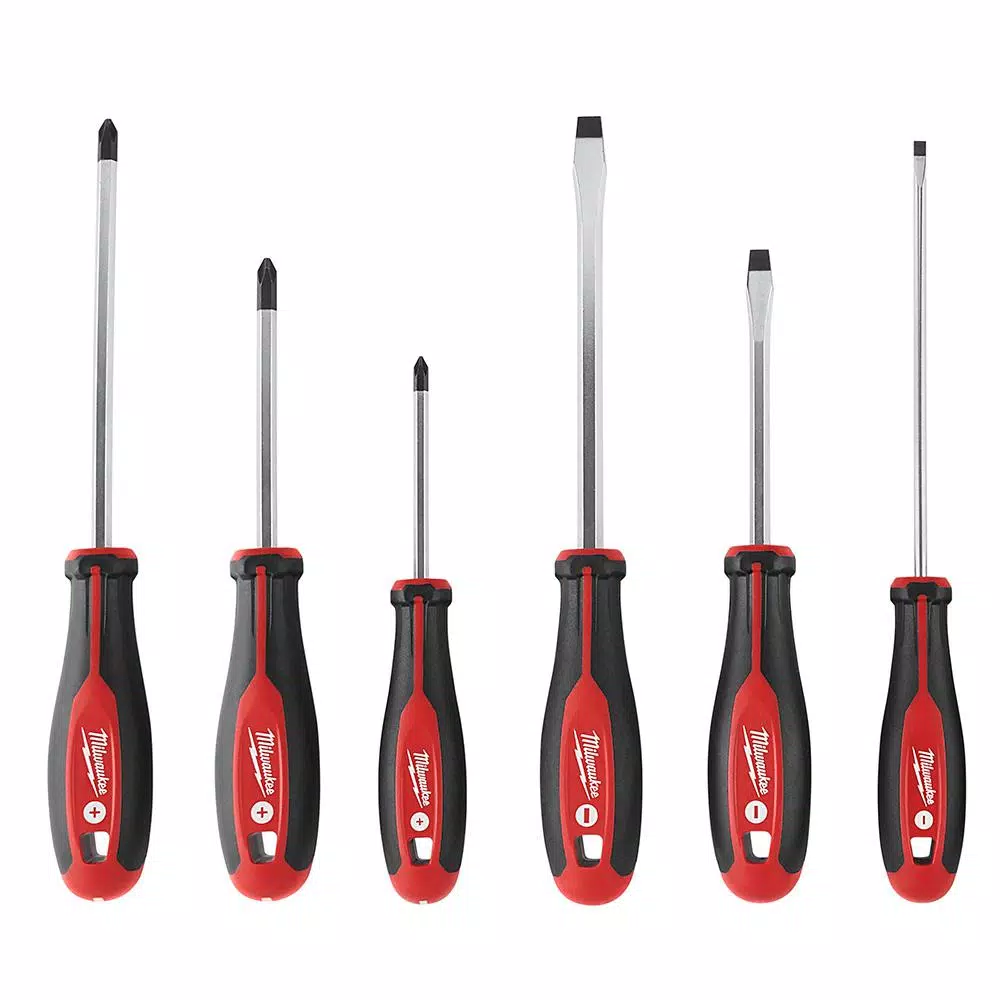 Milwaukee 6-Piece Screwdriver Set with 25 ft. Compact Auto-Lock Tape Measure