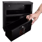 Alpine Industries Quick Clean Wall-Mounted Cigarette Outdoor Ashtray, Black Stainless Steel thumbnail 2