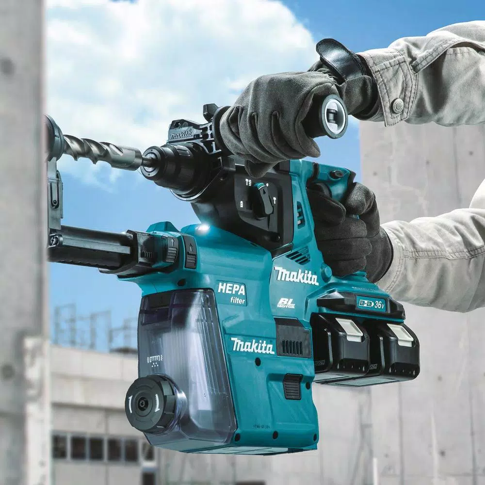 Makita DX08 Dust Extractor Attachment with HEPA Filter for XRH08 & XRH10 Rotary Hammers