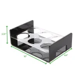 Mind Reader Black Acrylic 6-Slot Cup Holder Serving Tray with Cutout Handles thumbnail 7