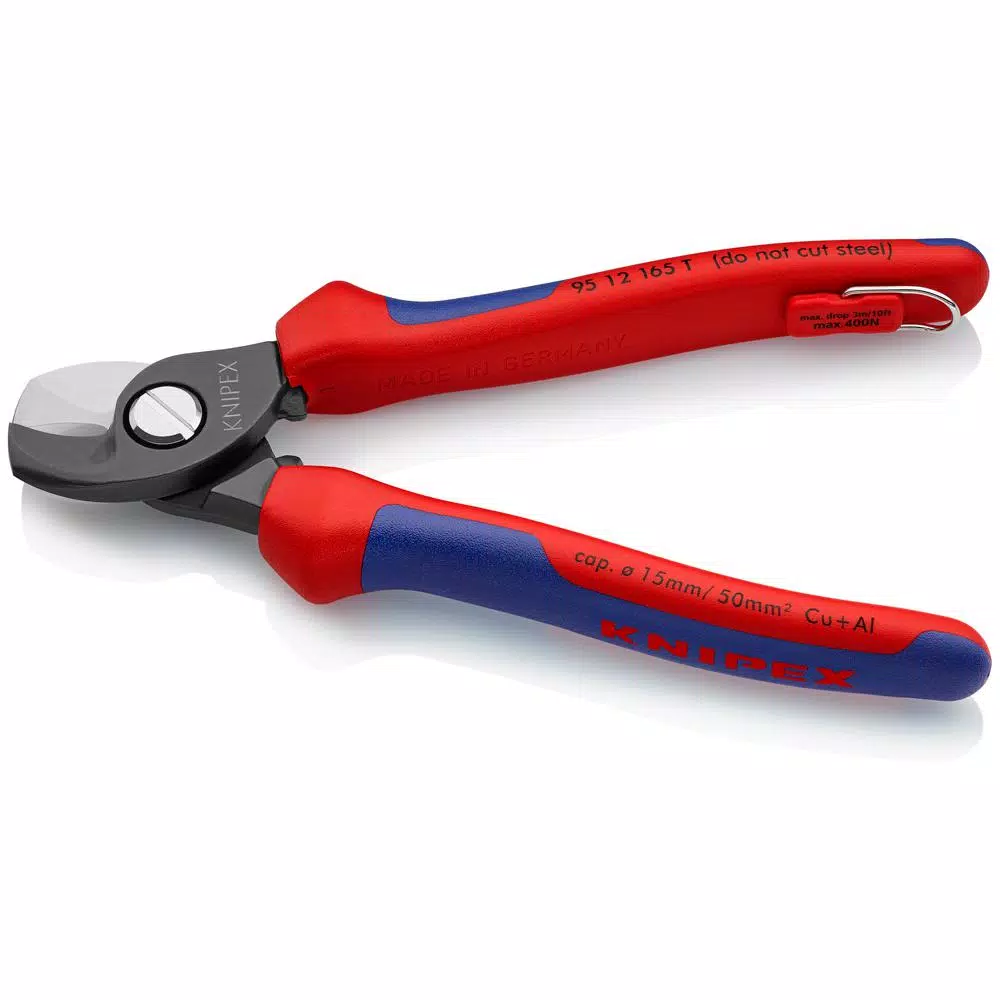 KNIPEX 6-1/4 in. High Leverage Diagonal Cutters with Tether Attachment
