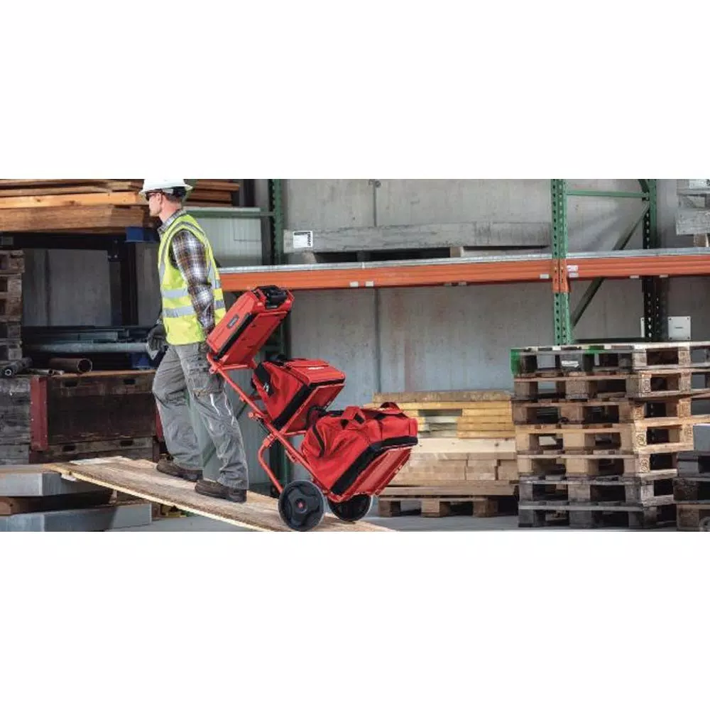 Hilti REDiPAK Folding Hand Truck/Dolly with 3-Shelves and Straps, 330 lbs Capacity