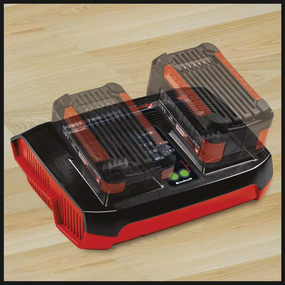Einhell Power X-Change 18V 3A Dual Port Lithium-Ion Fast Battery Charger Station