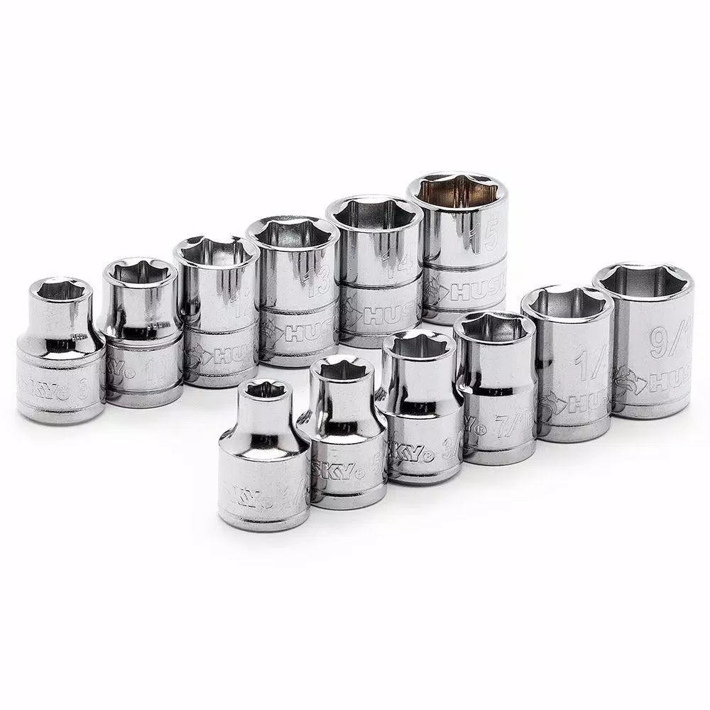 Husky 3/8 in. Drive Palm Ratchet and Socket Set, 30-Piece