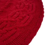 Glitzhome 52 in. Red Knitted Chenille Polyester Christmas Tree Skirt thumbnail 2