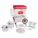 Nostalgia Coca-Cola Red Snow Cone Machine with Reusable Cones and Ice Scoop, 160 oz. Capacity thumbnail 1