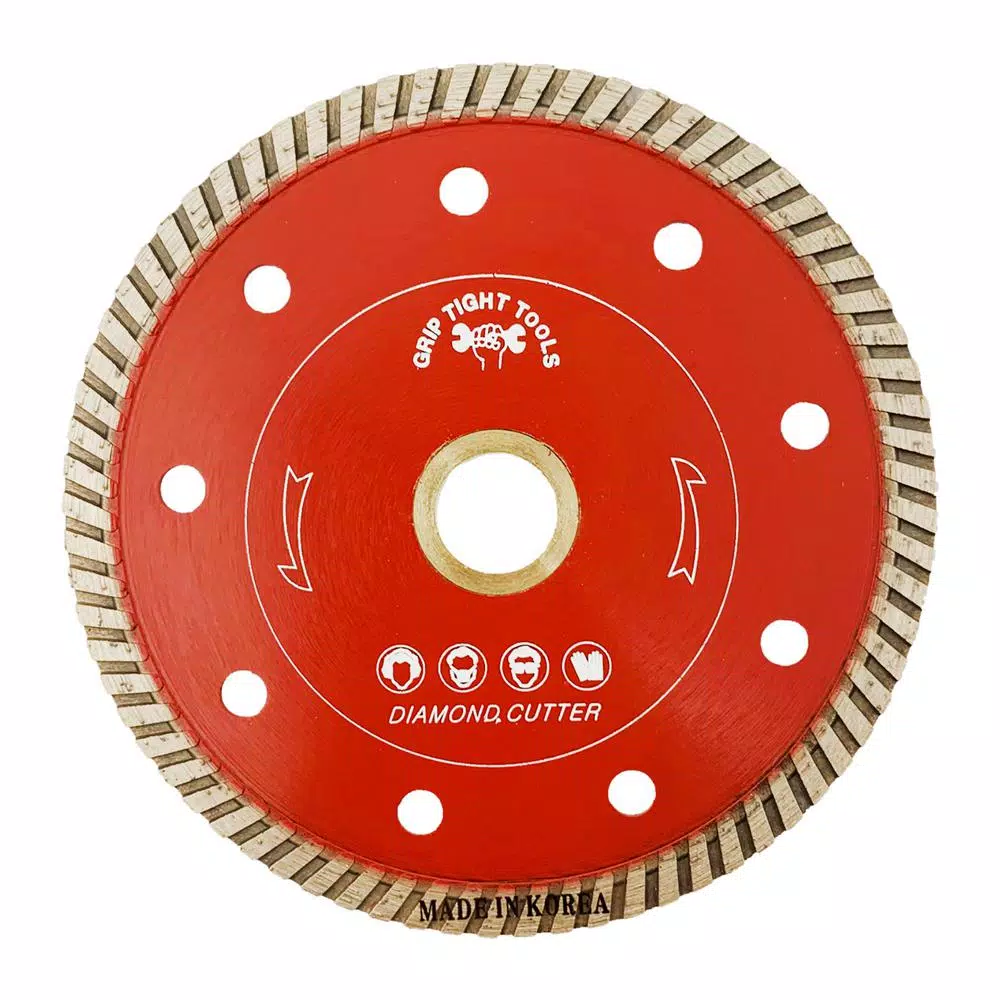GRIP TIGHT TOOLS 4.5 in. Professional Turbo Cut Diamond Blade for Granite, Marble, Concrete & Stone (3-Pack)