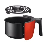 Maximatic Elite Platinum 2.1 Qt Red Air Fryer with Adjustable Timer and Convection Fan thumbnail 2
