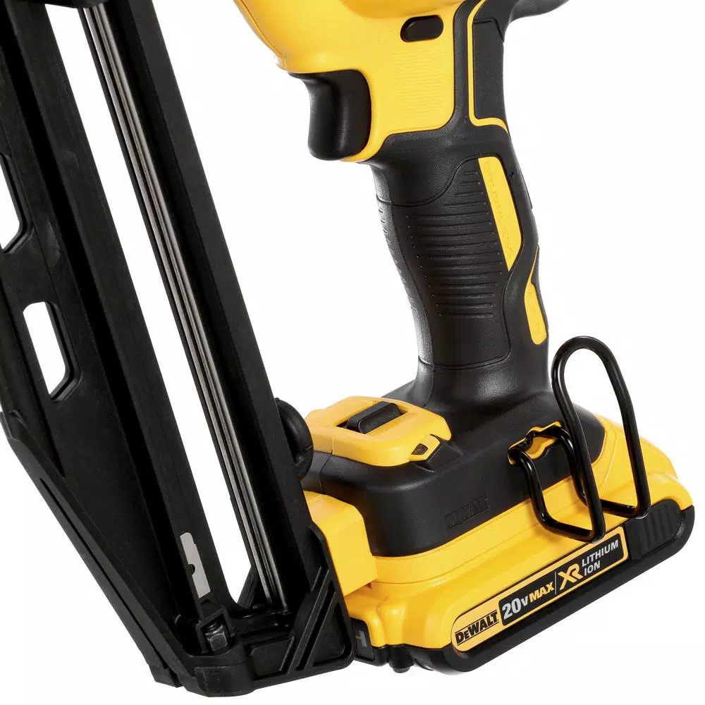 DEWALT 20V MAX 16-Gauge Cordless Angled Finish Nailer Kit with (2) 2.0 Ah Batteries and Charger