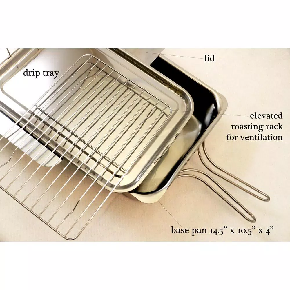 ExcelSteel 4-Piece Stainless Steel Stovetop Smoker Specialty Set