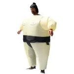 ALEKOs Inflatable Sumo Wrestler Adult Halloween Costume with Headpiece thumbnail 2