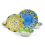 Gibson Home Seaberry 12-Piece Melamine Outdoor Dinnerware Set, Service for 4 thumbnail 1