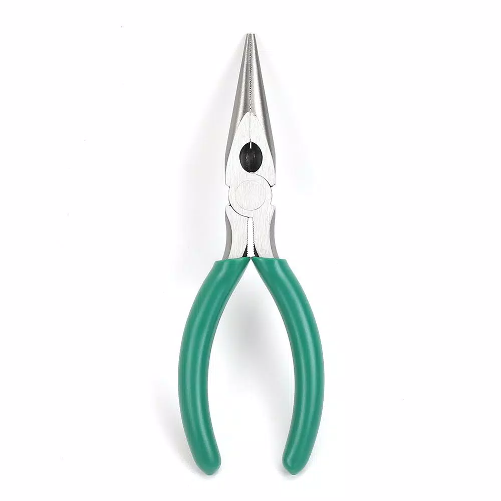 Commercial Electric 6 in. Long Nose Pliers with Heat-Treated Side-Cutting Blades