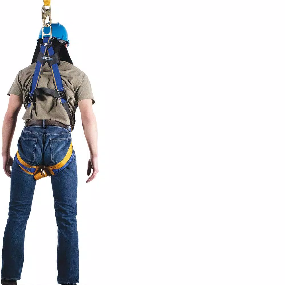 Werner Blue Armor 1000 Positioning Harness with 3 D-Rings, Small, Blue