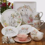 Certified International Sweet Bunny 10.75 in. Multicolored Earthenware Deep Serving Bowl thumbnail 2