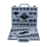 Steel Core Tungsten Steel Metric Tap and Die Set, 45-Piece Professional Tool Kit thumbnail 1