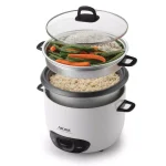 AROMA 6-Cup Pot Style Rice Cooker and Food Steamer, White thumbnail 7