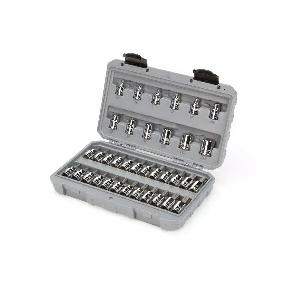 TEKTON 3/8 in. Drive Torx, TR Torx, and External Star Socket Set, 36-Piece