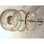 Heim Concept Silver 3-Tier Crystal and Stainless Steel Cake Stand, 20 in. H thumbnail 6
