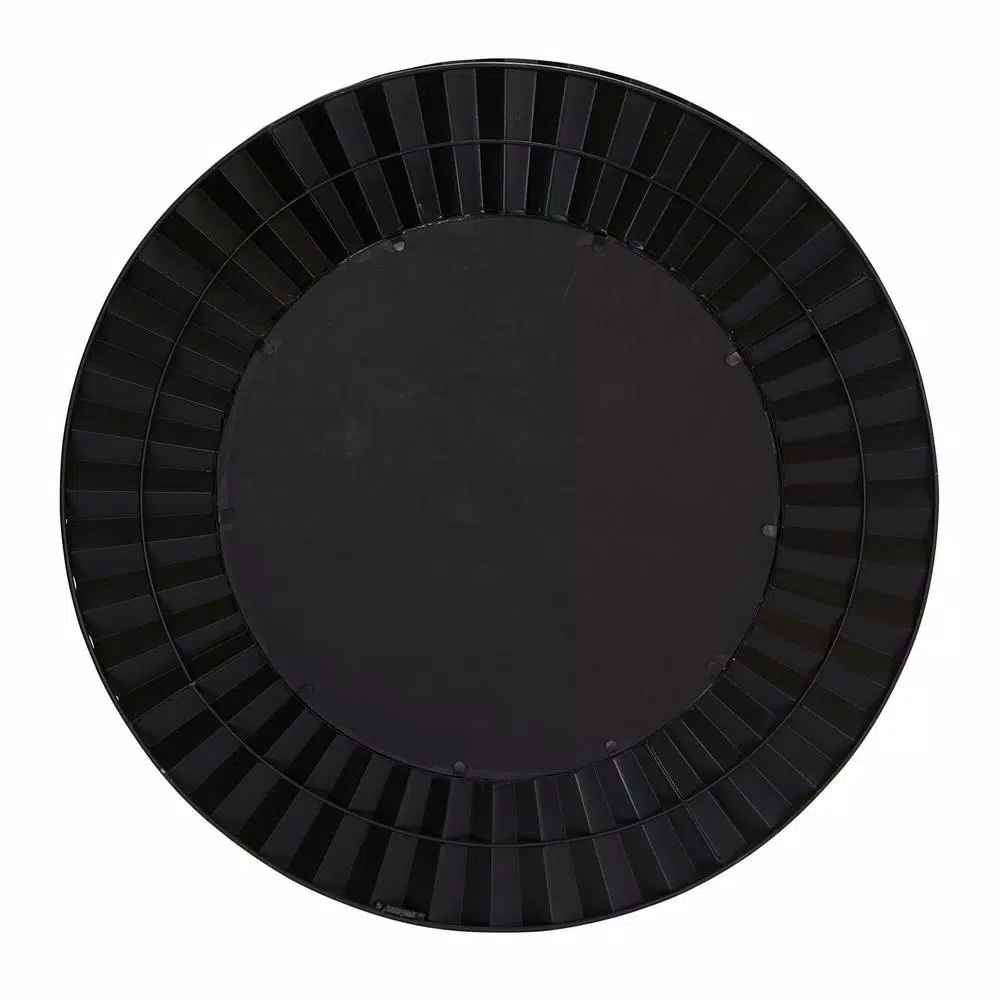 Household Essentials 37" Bronze Sunburst Round Wall Mirror - Contemporary Glam Accent Mirror