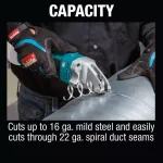 Makita 18V LXT Cordless 16-Gauge Compact Straight Shear, Tool Only thumbnail 7