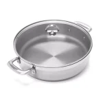 Chantal Induction 21 Steel 5 Qt. Stainless Steel Saute Pan with Glass Lid, Brushed Stainless Steel thumbnail 1