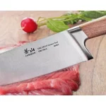 Cangshan H1 Series 8 in. German Steel Forged Chef Knife with Teak Wood Handle thumbnail 5