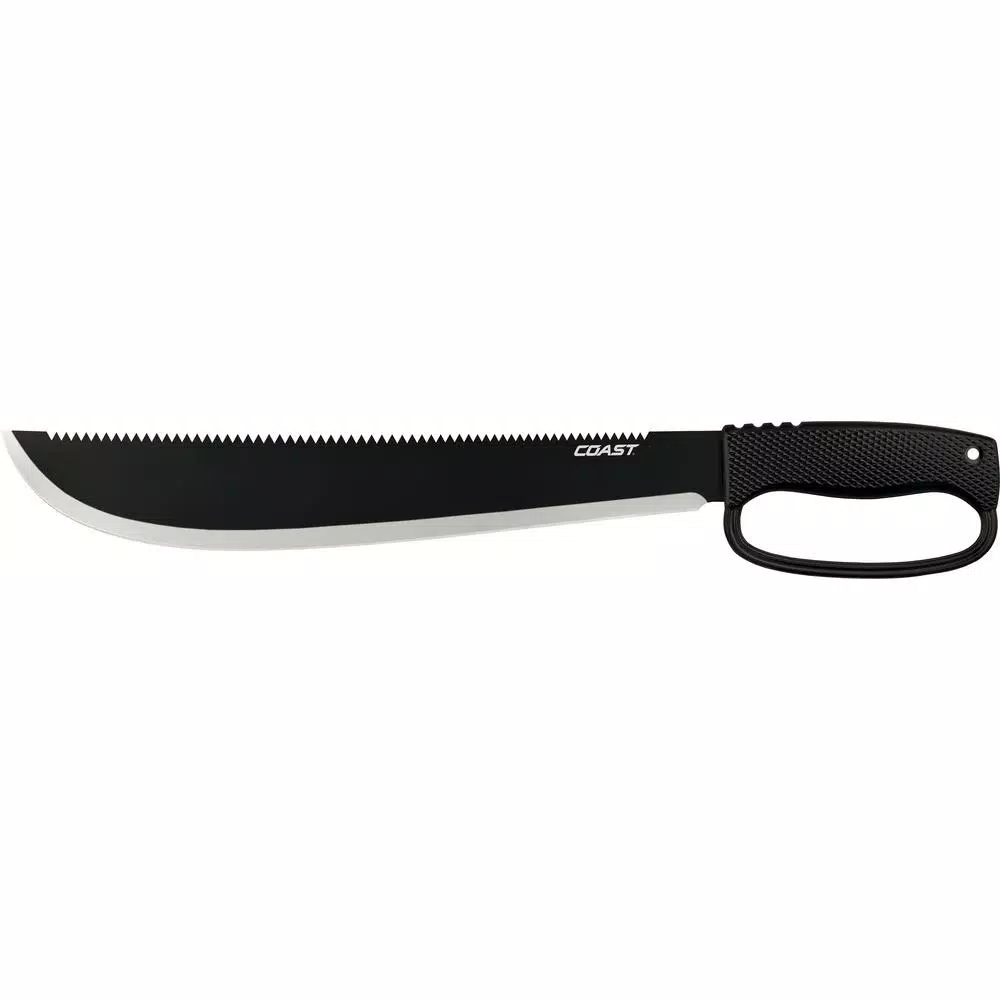 Coast F1400 14 in. Full-Tang Stainless Steel Machete with Saw and Nylon Sheath